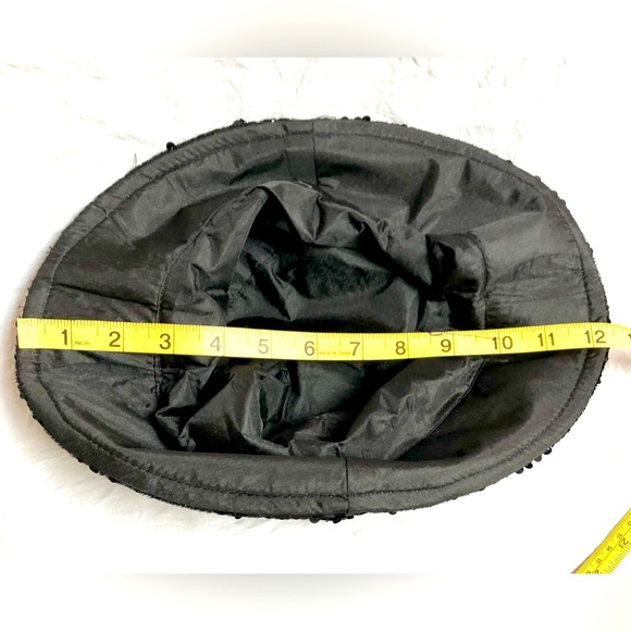 VERTA Women’s sequin black Glittery all over Bucket Hat/Cap size OS NWT - Picture 8 of 11